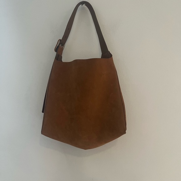 Mango Tan Suede Shoulder Bag - Picture 8 of 16